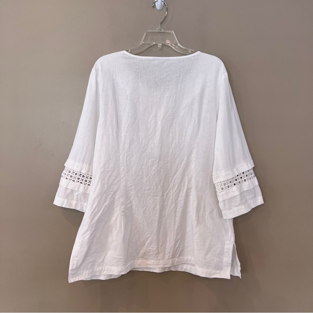Kohl's White Crochet Detail Blouse - Picture 7 of 16